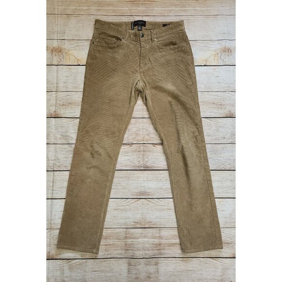 Black Brown 1826 Pants Mens 32×32 Corduroy Straight Leg Jambe Droite Brown - Picture 9 of 16